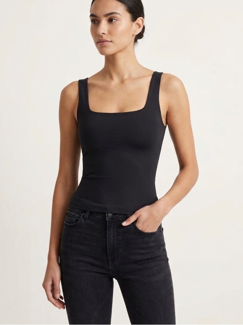 PUMIEY Black Spandex black tank top XS